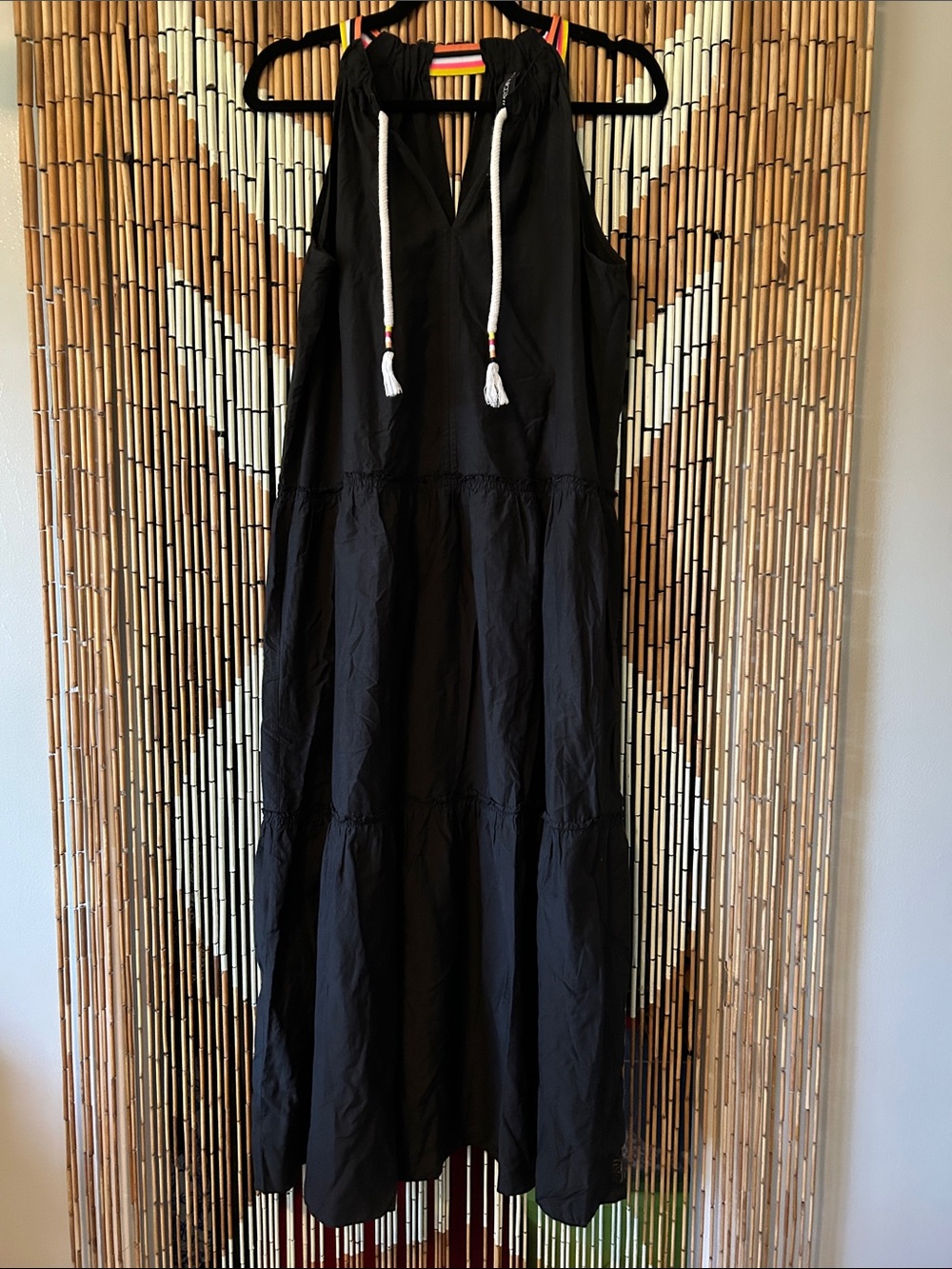 Marc Cain Sleeveless Tiered Maxi Dress with Drawstring